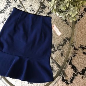 Adorable blue professional pencil skirt with flare